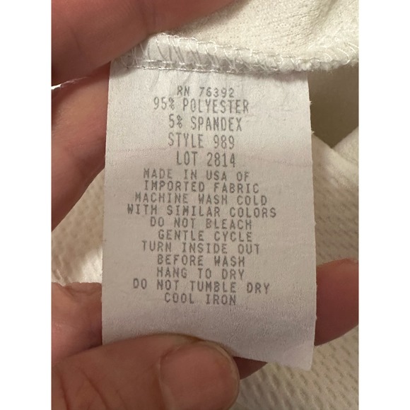 Snap white textured short sleeves crop top size small - Picture 5 of 9